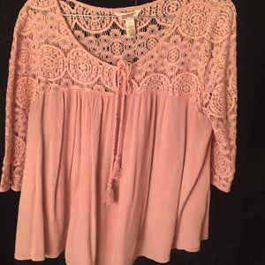 Vintage Pink Casual Top